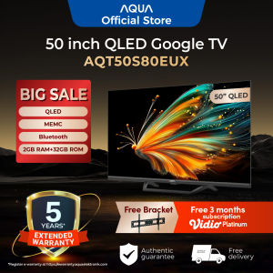 AQUA Elektronik TV AQT50S80EUX - 4K QLED - Google TV - Bezel Less - RAM 2GB ROM 32GB 
