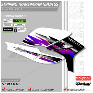 STRIPING MAXDECAL VARIASI NINJA SS TRANSPARAN  - NEW DESIGN STRIPING VARIASI NINJA ZEBRA SS TRANSPARAN ST NJ 03