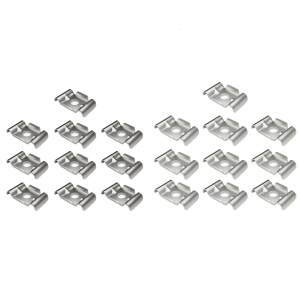 10Pcs Multipurpose Stainless Steel Fence Hardware Butterfly Fence Holder Clamps Rod Fence Attachment Accessories