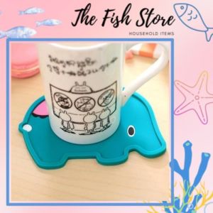 Miếng Lót Ly Silicon Có Viền Hoạt Hình Dễ Thương Chống Trượt