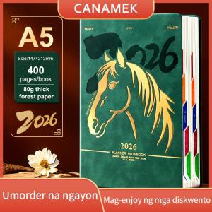 CANAMEK 2026 Year Of The Horse A5 Planner Notebook Portable Monthly Calendar Diary Schedule Office School Supplies Student Stationery