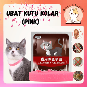 Pet Cat Anti Flea Prevention Collar Ubat Kutu Kucing Allergy Free (Pink) (1pcs)