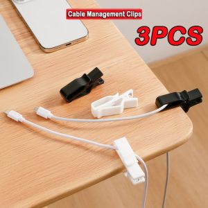 LUXERY 3Pcs Reusable Cable Management Clips Mini Multi-Purpose Wire Holder Organizer Portable Durable Cable Fixed Clamp
