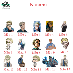 Jujutsu Kaisen - Set 10/15 Sticker Kento Nanami /Nanami anime Jujutsu Kaisen hình dán trang trí điện thoại mũ bảo hiểm laptop vali...siêu đẹp chống nước chống xước