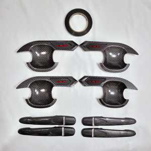Handle Door Outer Mangkok Cover Pintu Mobil Toyota Calya 2016 2025 Carbon Glossy