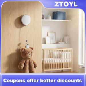 【ZTOYL】 Không có giá đỡ khăn khoan tự động có thể thu vào treo tường tự dính để dễ dàng lưu trữ phụ kiện phòng tắm và nhà bếp