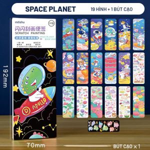 Tranh Cào Sổ Tay Nhỏ Gọn 12 Tranh Họa Tiết Công Chúa Hoàng Tử