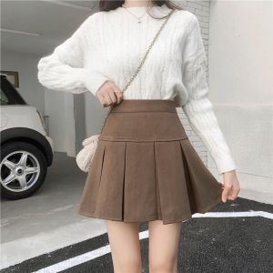 Short style skirt large size high waist hip-covering pleated skirt r new a-line skirt 8803