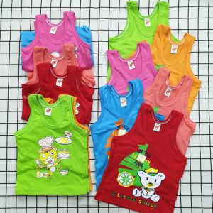 (3 ตัว 100) เสื้อกล้ามเด็ก ตราช้าง สีสด เสื้อเด็ก เนื้อผ้าคอตตอนใส่สบาย(KD141)