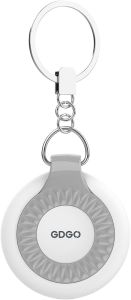 for use with Find Me app (iOS only) Bluetooth Tracker with Case/Key Ring for Key Wallet Bag and Luggage Loss Prevention Devices for use with iOS (Gray)