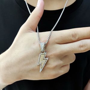 Kalung Dengan Liontin Berlian Imitasi Bahan Titanium Steel Tahan Air Untuk Pasangan