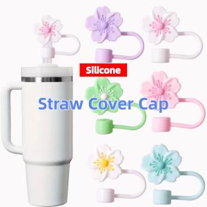 1cm Silicone Straw Cover Cap Reusable Dustproof Straw Tips Toppers Compatible with Tumbler Cup Accessories