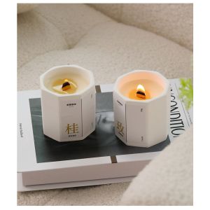 Nến thơm ly thạch cao lớn 130g mùi thơn nhẹ nhoàng thoải mái trang tri bàn kệ tủ chụp ảnhMiu_Phụ kiện chụp ảnh