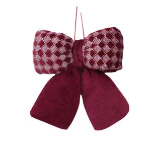 YERZ Plush Christmas Bow Ornament Delicate Classic Christmas Tree Bows Multipurpose Soft Christmas Wreath Bow-knot Window
