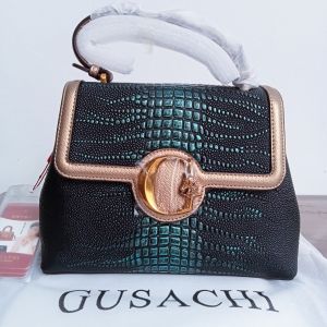 Tas GUSACHI Tas Premium Motif Sisik Buaya Warna Hijau Tas Jinjing Hand Bag Sling Bag Untuk Wanita Dewasa Cetar Menor Brand Import Premium kd 07
