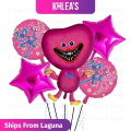 5pcs. Huggy Wuggy Waggy Pink Poppy Playtime Birthday Party Theme Balloons. 