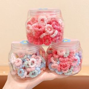 【ZEVER】เชือกคาดผมเด็กแบบยืดหยุ่นสูง ทำจากไม้ไผ่กระป๋อง สีลูกกวาด สำหรับเด็กผู้หญิง