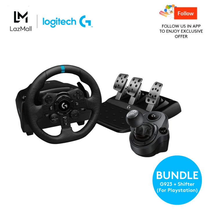 Logitech G923 TRUEFORCE Sim Racing Wheel + Logitech Gaming G