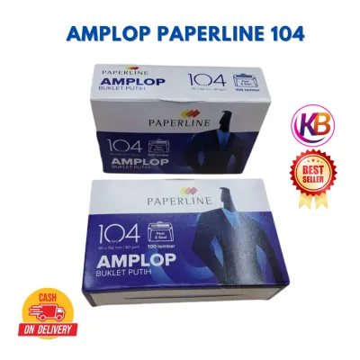 Amplop Putih Paperline / Amplop Polos 104 pps / Amplop Surat Uang Kondangan dll / 1 Box 100 Lembar / Keep Blessing