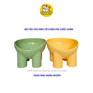 Bát ăn chống gù cho mèo chân voi bát ăn chân voi bảo vệ cổ mèo bát ăn cho mèo chén ăn cho mèo - Nuôi Pet Shop