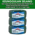 SSBO SELANG AIR SERAT BENANG HIJAU 1 ROL 50 METER 1/2 5/8 3/4 1 INCH - SELANG AIR HIJAU ANTI LUMUT SELANG AIR TAMAN KEBUN COD - Ladang Pingit. 