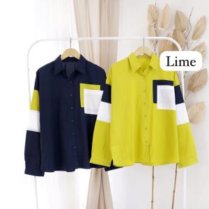 NANDO ATASAN KEMEJE WANITA BAHAN KATUN POPLIN FASHION KOREA KEKINIAN VIRAL KANTOR KEREN