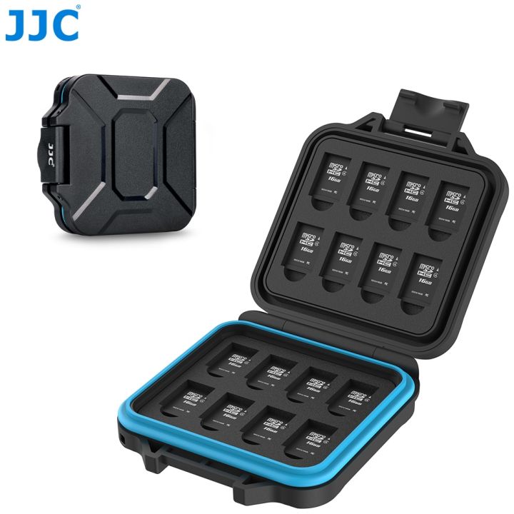 JJC Compact Micro SD Card Holder Wallet Soft Foam MicroSD Card Case Waterproof Memory Card Organizer for 16 TF Cards Hard Shell
