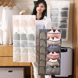 Double-sided Hanging Foldable Underwear Storage Wardrobe Organizer Travel Penyimpanan Pakaian Dalam