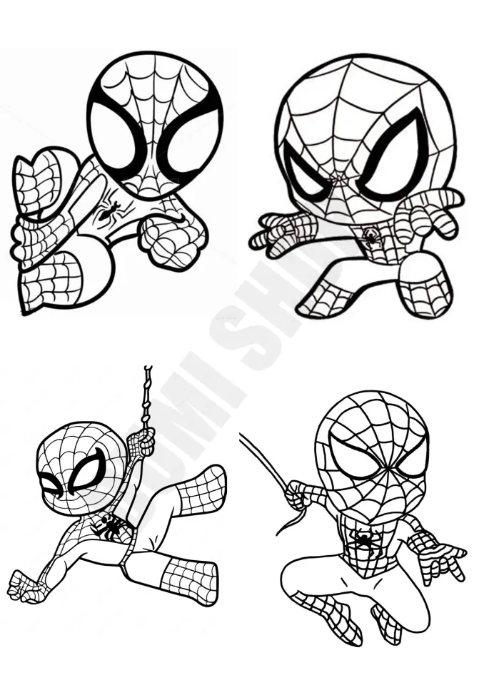 Bé tập tô màu siêu nhân người nhện Spider Man - YouTube
