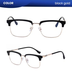 IOOI Eyewear -  Kacamata Kotak Metal TR Lensa Anti Radiasi Blueray Photocromic Wanita H 16177