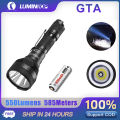 Lumintop GTA Portable Thrower Flashlight led Rechargeable 4 Modes Electric Torch Long Range 585 meters Waterproof Search Light 550 Lumens with Tail Switch Include Battery. 