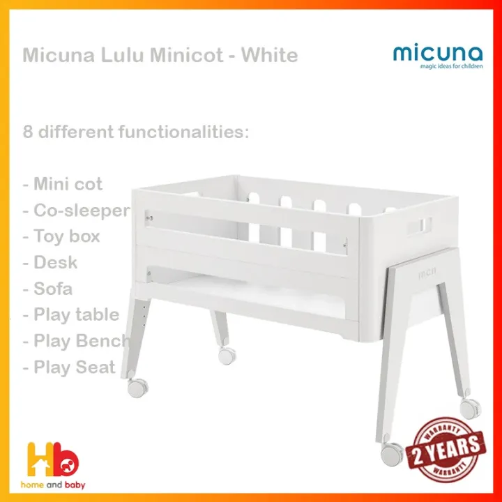 Micuna Lulu Minicot White Natural Wax Lazada Singapore