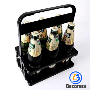 BECORATE Beer Basket Folding Plastic Beer Storage Basket Beer Bottle Rack