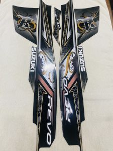 Bộ tem decal dán xe máy Suzuki Revo màu đen zin thái siêu đẹp