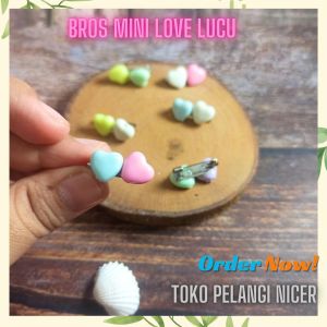 Bros Mini Love- Bros Dagu Clay Love- Peniti Bros Korea Kecil by Pusat Aksesoris Tokopelanginicer
