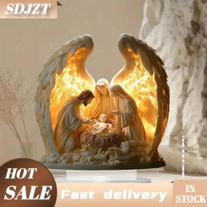 SDJZT 2026 mới Chúa giáng sinh  sinh cảnh Xmas bảng trung tâm phụ kiện 2D phẳng acrylic cho trang trí văn phòng nhà bên ornment