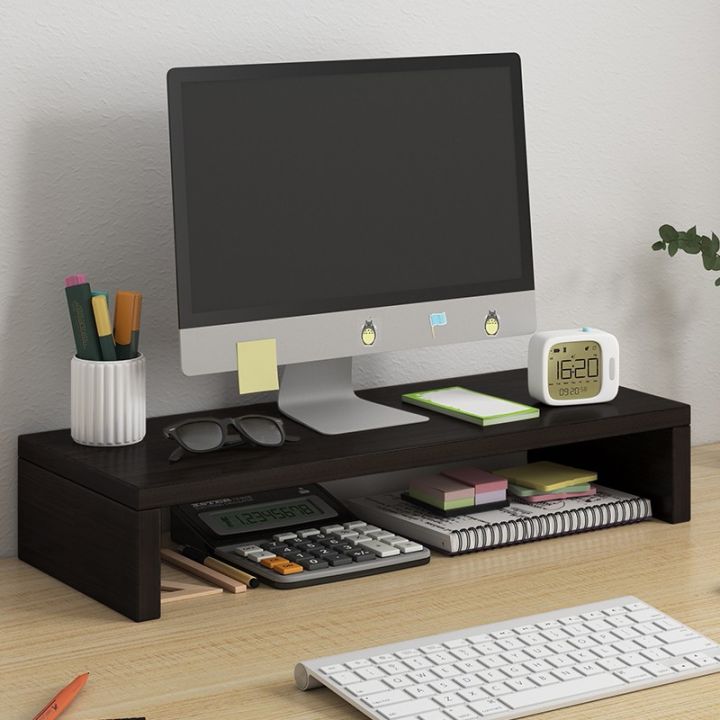 Korean Ins Wooden Monitor Holder Bracket Computer Rack Desktop ...