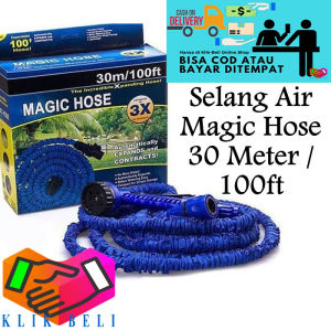 Klik-Beli Magic Hose 30 Meter (100 ft) Selang Air Taman Ajaib Flexible Elastis Kebun Rumah Multifungsi Shower Jet