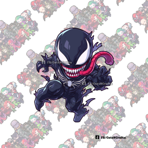 Villains Chibi Sticker Set (GLOSSY/MATTE Stickers) Fixed 2" or 3" Height x Width will vary per Design