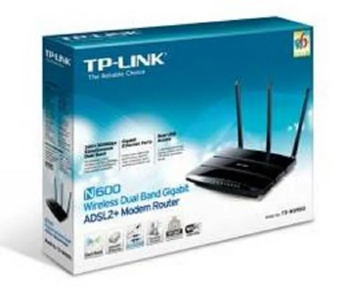 TP-LINK N600 Wireless Dual Band Gigabit ADSL2+ Modem Router TD-W8980