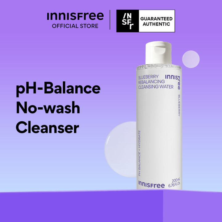 [Online Exclusive] INNISFREE Blueberry Rebalancing Cleansing Water 200ml - ph Balancing & Moisturising, For All Skin Types