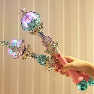 Funny Music Stars Magic Wand Hand-held Luminous Fairy Wand Electric Light Wand Girl Children Luminous Toys