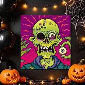 ≮927≯ Cross-border Halloween sticker game set poster photo props blindfold props interactive party decorations – wholesale from the manufacturer
