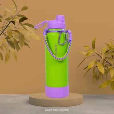 Complete Set of Hilee Fruit Series Flask Double Wall Insulated Tumbler with Silicone Boot and Paracord Handle