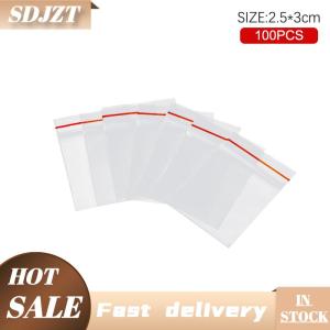 SDJZT 100Pcs Bag PE Plastic Packaging Bags Bag Pill Packaging Bag Thicken Packaging Seal Bag Jewelry Bag 2x3cm 2.5x3cm 3.5x5cm