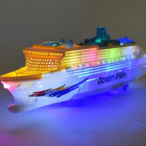 New large luxury cruise ship electric light music toy ship model ship speedboat childrens toys gifes Christmas present