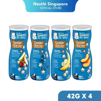 [Assorted Bundle of 4] Gerber Puffs 42g - From 8 Months