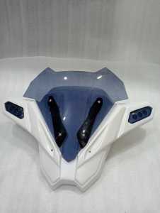 kedok topeng tameng plus visor winsil nmax turbo / nmax neo dengan lampu led - cover tamneg depan nmax turbo / nmax neo