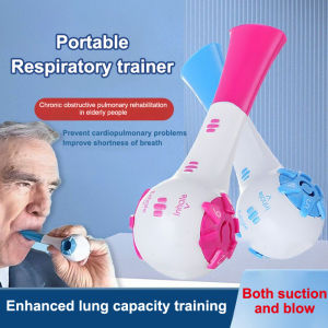 Eixiu เครื่องฝึกการหายใจแบบใช้มือถือปรับความต้านทานได้อุปกรณ์ฝึกขยายปอดเพิ่มความจุปอดสำหรับการวิ่งออกกำลังกายหน้าท้อง