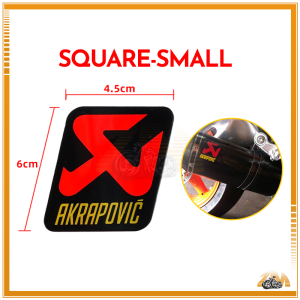 สติ๊กเกอร์ติดท่อ เพลทติดท่อ Akrapovic 3M งานอลูมิเนียมทนร้อน วัสดุอลูมิเนียมทนทาน ทนความร้อนและไม่หลุดง่าย การติดตั้งแบบไร้ร่องรอย